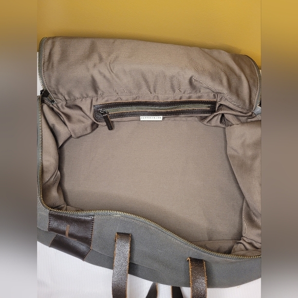 Pottery Barn Large Canvas and Leather Weekender Duffel Bag - Picture 6 of 16